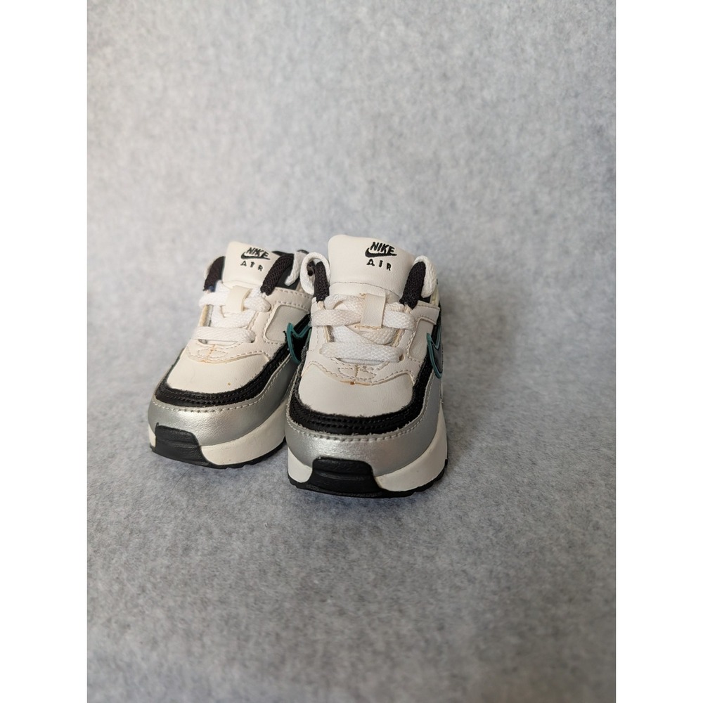 Toddler Nike Air Max Classic Bw Vintage Y2k 2009 Leather Hype 2c White Teal - Picture 13 of 16